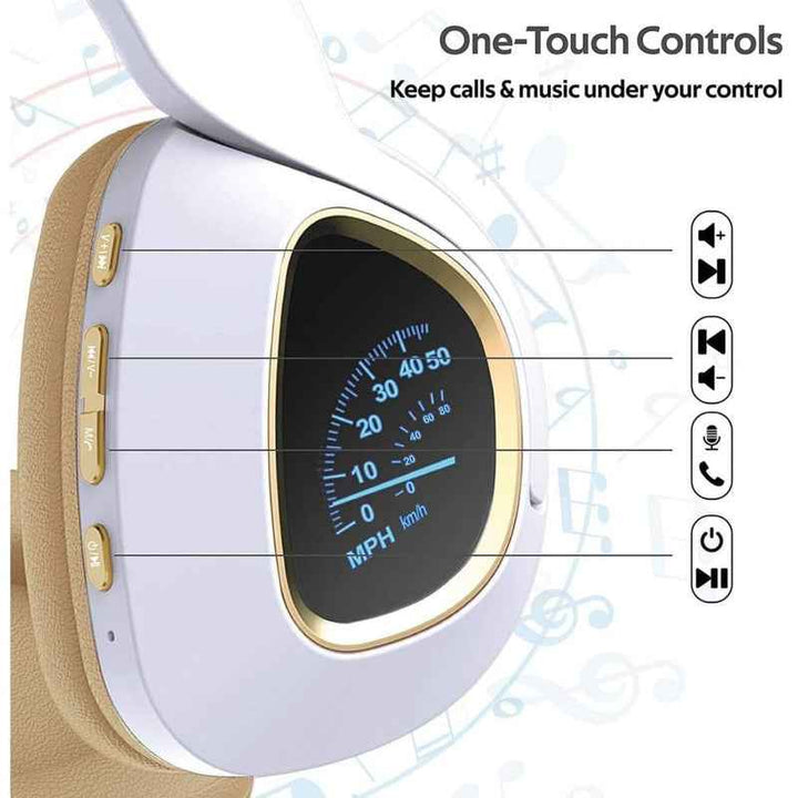 Promate BAVARIA Wireless Over Ear Headphone White BAVARIA-WHT