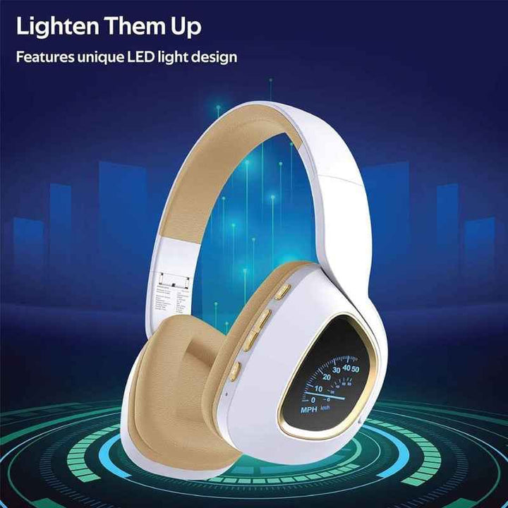 Promate BAVARIA Wireless Over Ear Headphone White BAVARIA-WHT