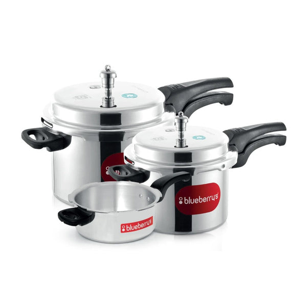 Blueberry’s Pressure Cooker Set Aluminium 5, 3 and 2 Liter 3 pcs