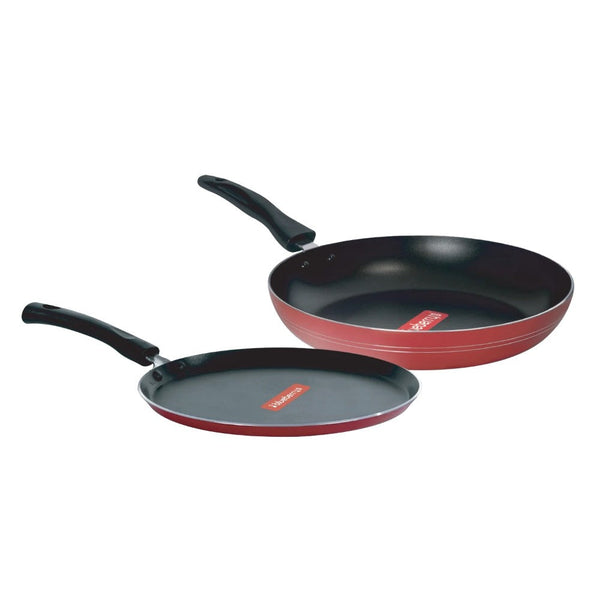 Blueberry’s Nonstick Fry Pan and Tawa Pan Set 24 cm Red