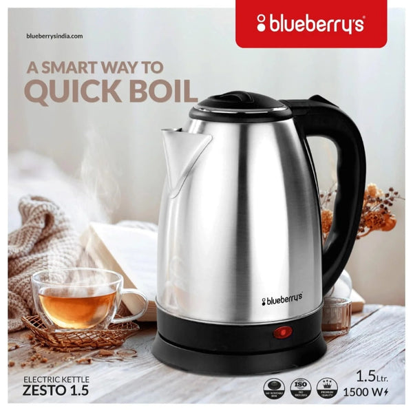 Blueberry’s Electric Kettle Stainless Steel 1.8 Liter 1500 W