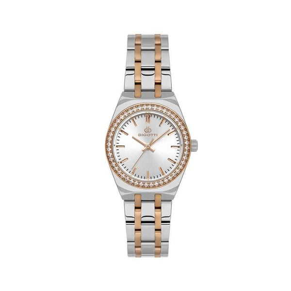 Bigotti Raffinata Women Stainless Steel Silver and Rose Gold Watch BG1106156