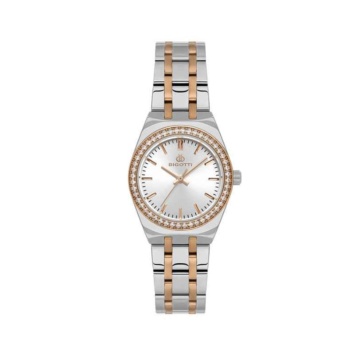 Bigotti Raffinata Women Stainless Steel Silver and Rose Gold Watch BG1106156