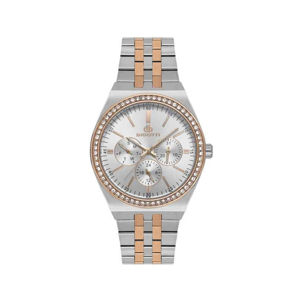 Bigotti Raffinata Women Stainless Steel Silver and Rose Gold Watch BG1106354