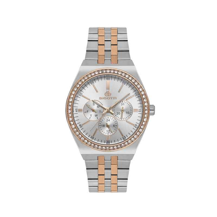 Bigotti Raffinata Women Stainless Steel Silver and Rose Gold Watch BG1106354