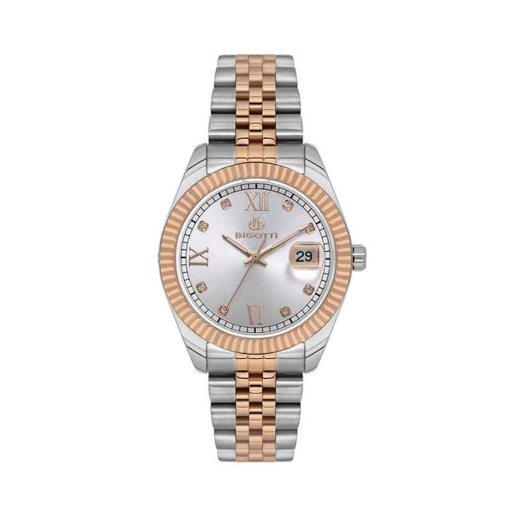 Bigotti Quotidiana Women Stainless Steel Silver and Rose Gold Watch BG1106436