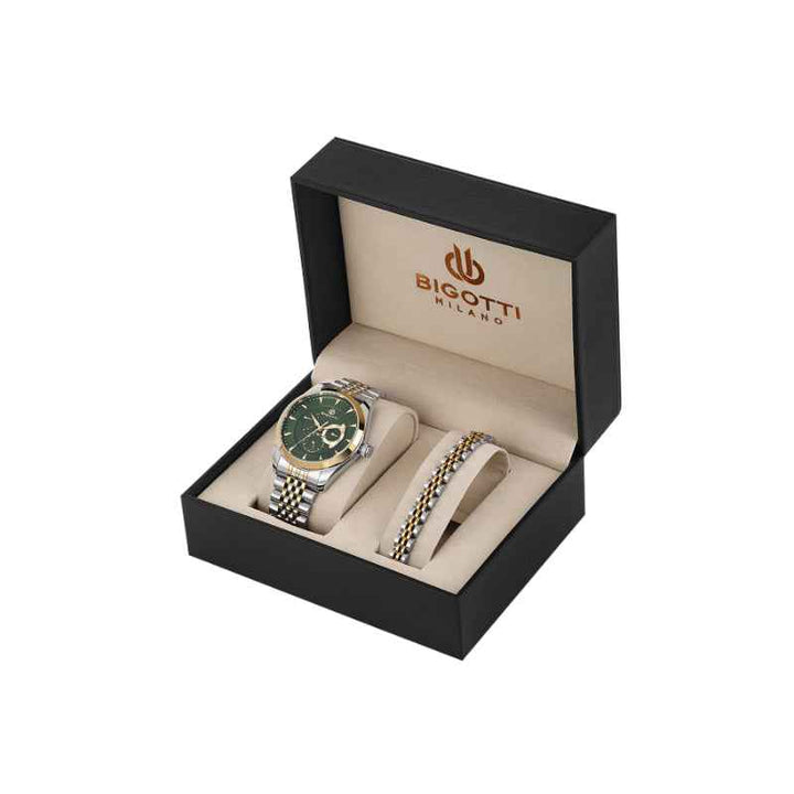 Bigotti Quotidiano Men Stainless Steel Silver and Gold Watch BG1106504