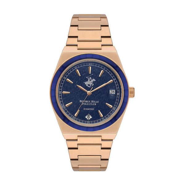 Beverly Hills Polo Club Women Rose Gold Stainless Steel Analog Watch