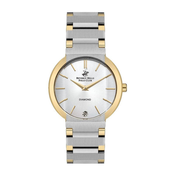 Beverly Hills Polo Club Women Silver & Gold Stainless Steel Analog Watch