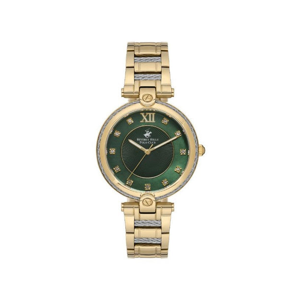 Beverly Hills Polo Club Women Gold Stainless Steel Analog Watch