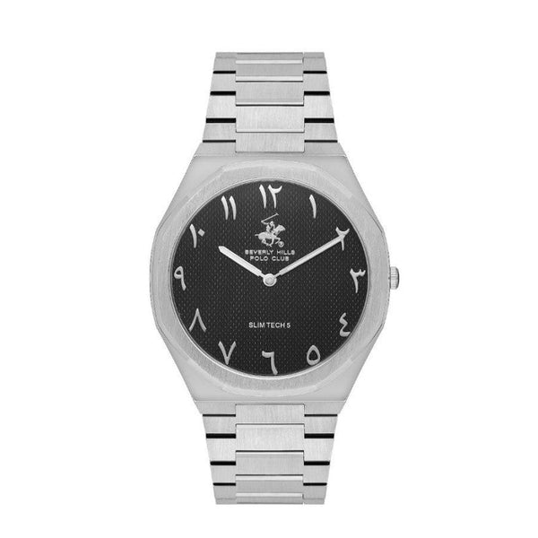 Beverly Hills Polo Club Men Silver Stainless Steel Analog Watch