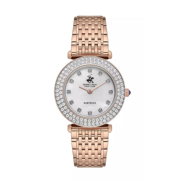 Beverly Hills Polo Club Women Rose Gold Stainless Steel Analog Watch