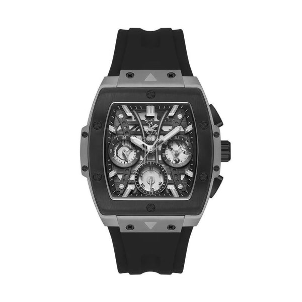 Beverly Hills Polo Club Men Black Silicone Analog Watch