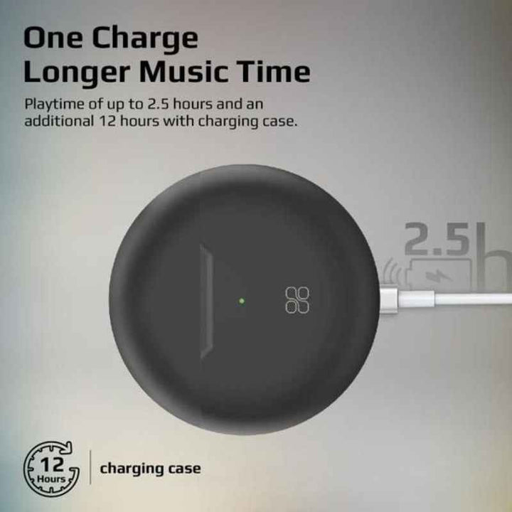 Promate CHARISMA-2 True Wireless Earbuds Black CHARISMA-2-BLK