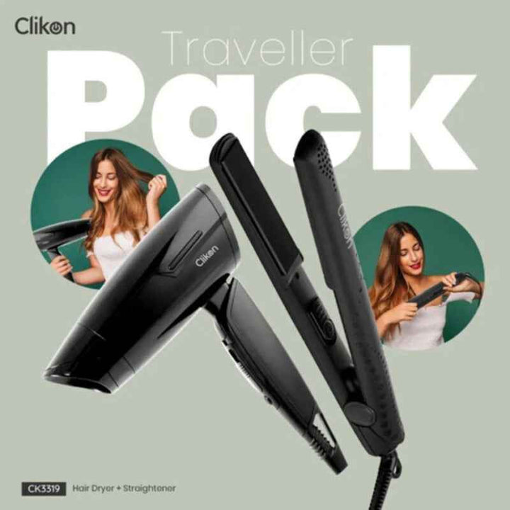 Clikon Lady Combo - Hair Dryer and Straightener 1200W CK3319