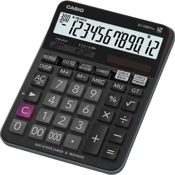Casio Desktop Check Calculator 300 steps 12 digits Black CSO-DJ120DPLUS