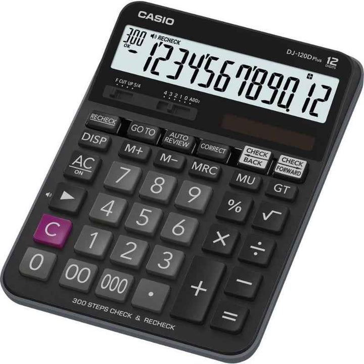 Casio Desktop Check Calculator 300 steps 12 digits Black CSO-DJ120DPLUS