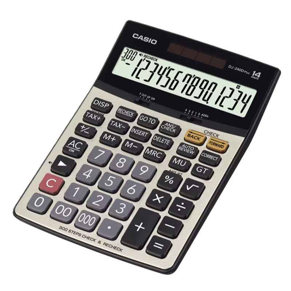 Casio Desktop Check Calculator 300 steps 14 digits Black CSO-DJ240DPLUS