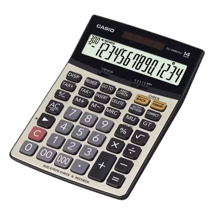 Casio Desktop Check Calculator 300 steps 14 digits Black CSO-DJ240DPLUS