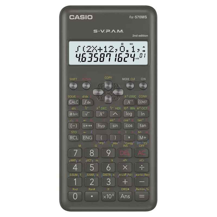 Casio 2nd Edition Standard scientific calculator 401 Functions CSO-FX570MS-2