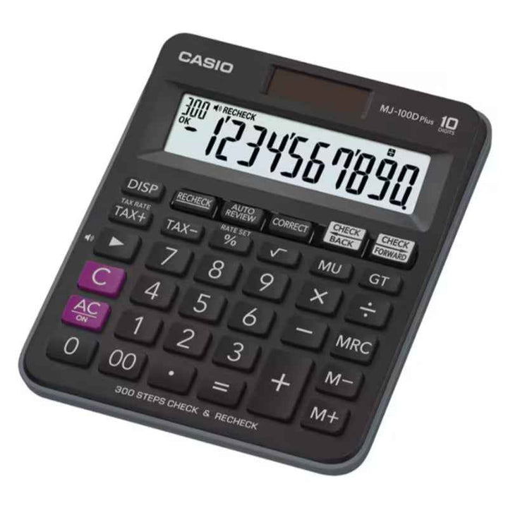 Casio Desktop Check Calculator 300 steps 10 digits Black CSO-MJ100DPLUS