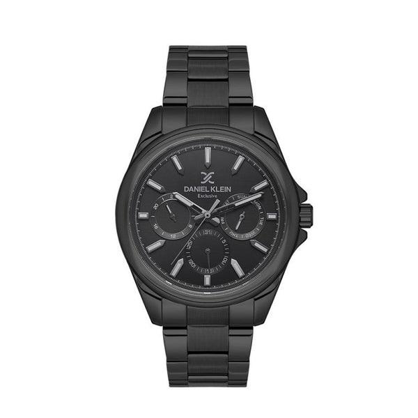 Daniel Klein Men Black Stainless Steel Analog Watch