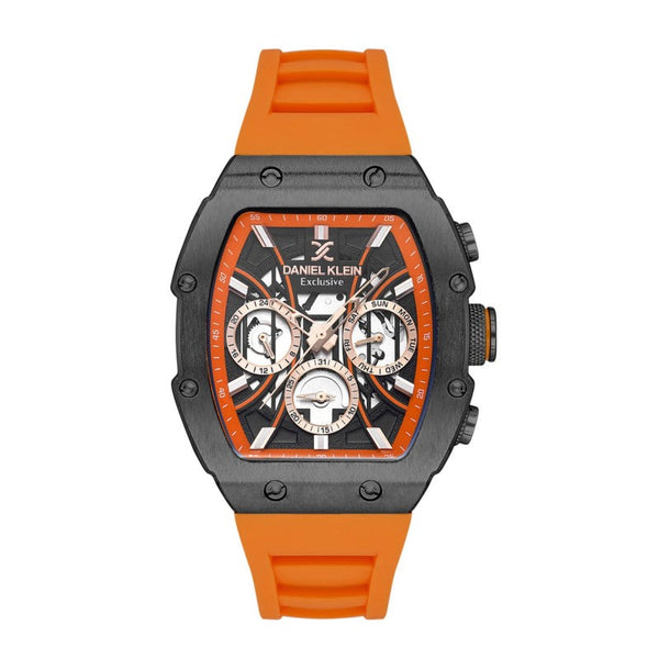 Daniel Klein Men Orange Silicone Analog Watch