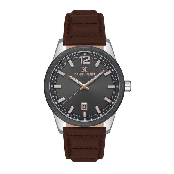 Daniel Klein Men Brown Leather Analog Watch