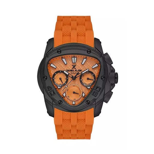 Daniel Klein Men Orange Silicone Analog Watch