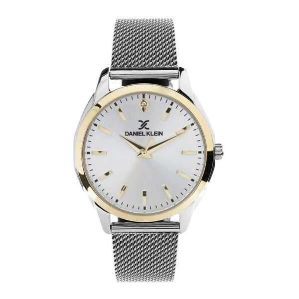 Daniel Klein Women Silver Mesh Band Analog Watch