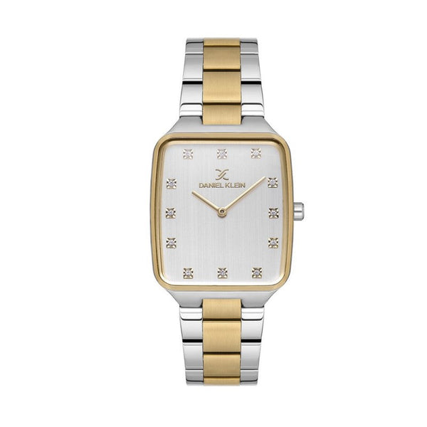 Daniel Klein Women Silver & Gold Stainless Steel Analog Watch