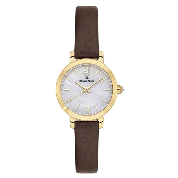 Daniel Klein Women Brown Leather Analog Grey Dial Watch DK1137805