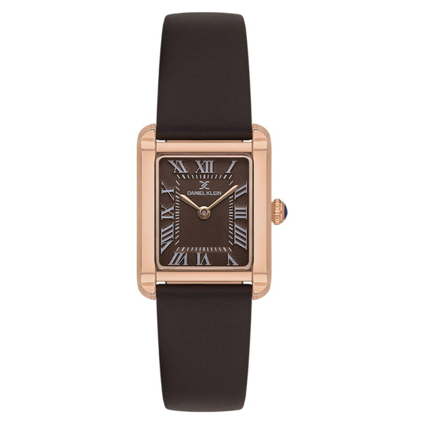 Daniel Klein Women Brown Leather Analog Brown Dial Watch DK1137875