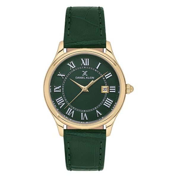 Daniel Klein Women Green Leather Analog Green Dial Watch DK1137904