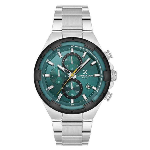 Daniel Klein Men Silver Stainless Steel Analog Turquoise Dial Watch DK1138042