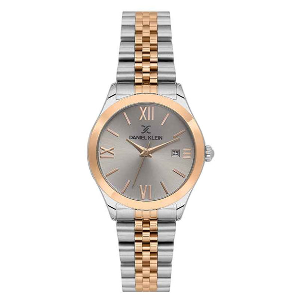 Daniel Klein Women Stainless Steel Silver and Rose Gold Watch DK1139206