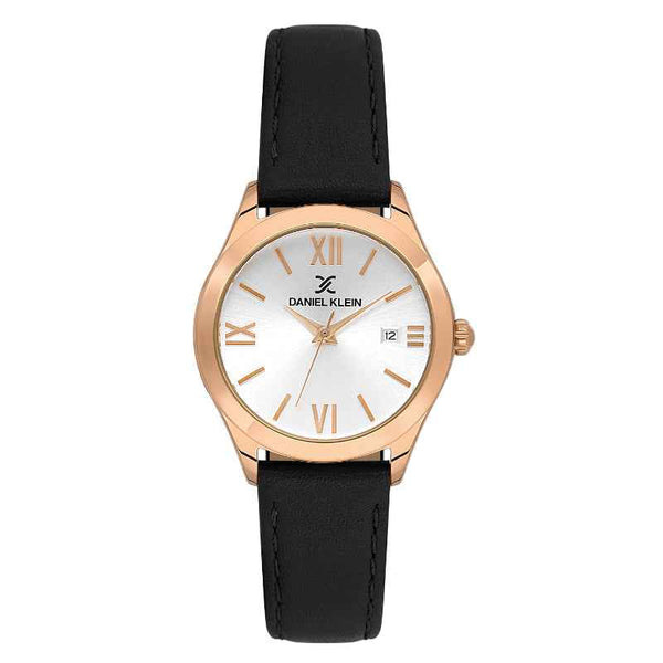 Daniel Klein Women Genuine Leather Black Watch DK1139215