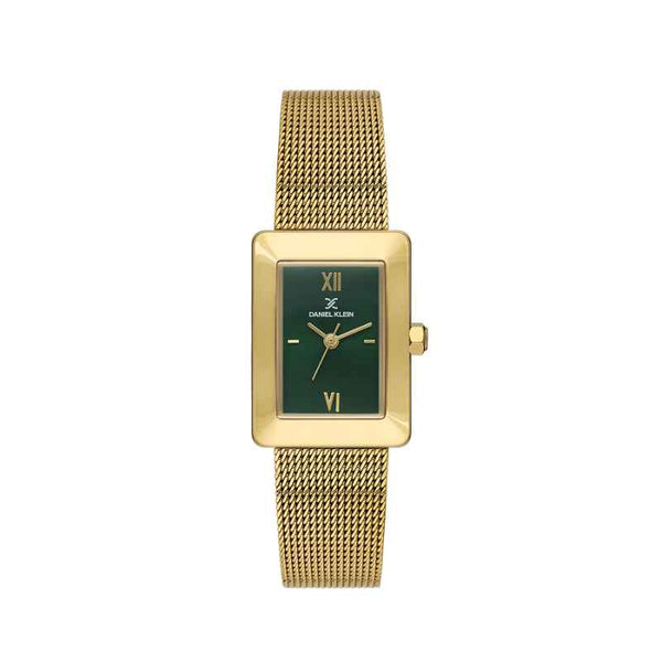 Daniel Klein Women Mesh Band Gold Watch DK1139284