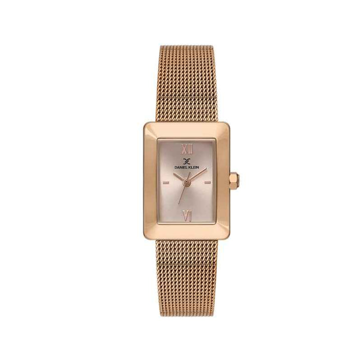 Daniel Klein Women Mesh Band Rose Gold Watch DK1139286