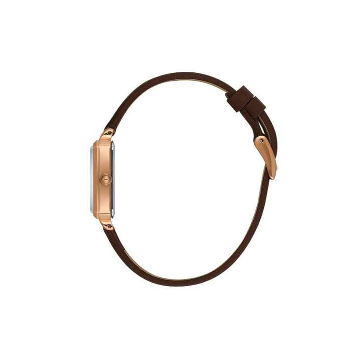 Daniel Klein Women Genuine Leather Dark Brown Watch DK1139356