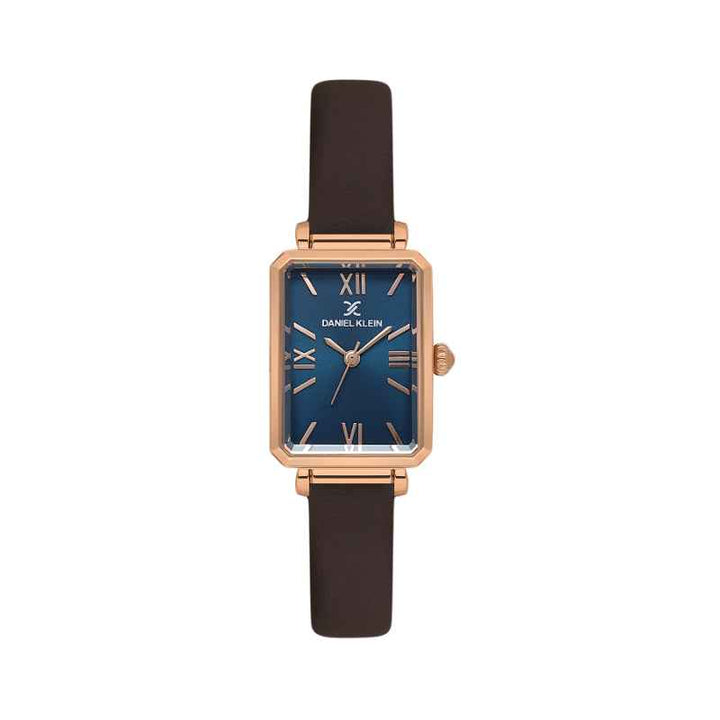 Daniel Klein Women Genuine Leather Dark Brown Watch DK1139356