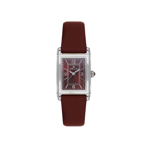 Daniel Klein Women Genuine Leather Dark Red Watch DK1139372