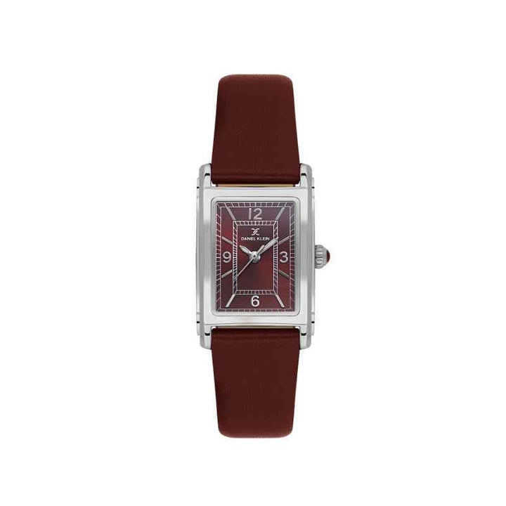 Daniel Klein Women Genuine Leather Dark Red Watch DK1139372