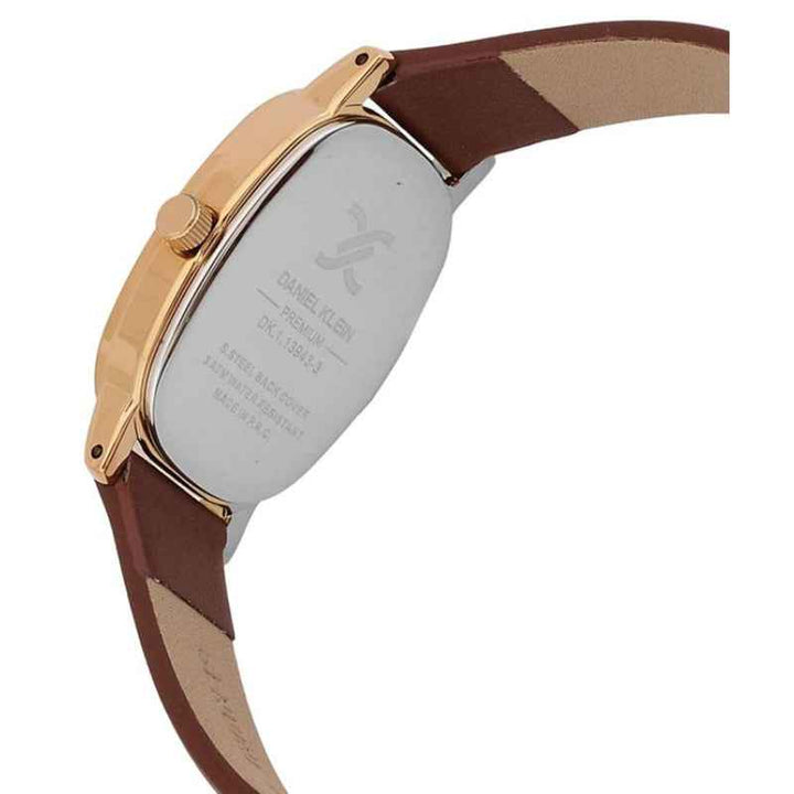 Daniel Klein Women Genuine Leather Dark Brown Watch DK1139433