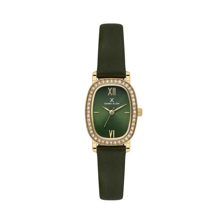 Daniel Klein Women Genuine Leather Dark Green Watch DK1139434