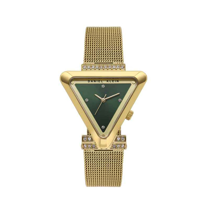 Daniel Klein Women Mesh Band Gold Watch DK1139634