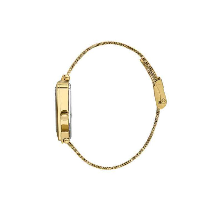 Daniel Klein Women Mesh Band Gold Watch DK1139635