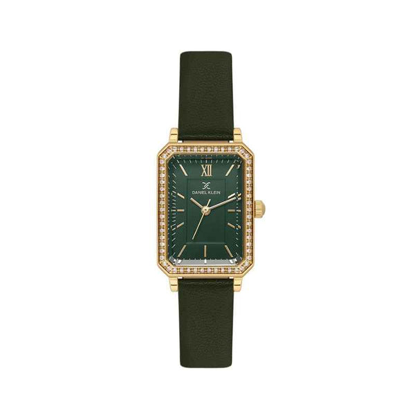 Daniel Klein Women Genuine Leather Dark Green Watch DK1139713