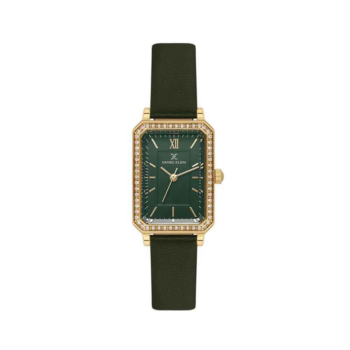 Daniel Klein Women Genuine Leather Dark Green Watch DK1139713