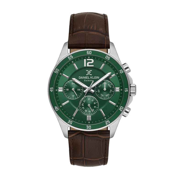 Daniel Klein Men Genuine Leather Dark Brown Watch DK1139733